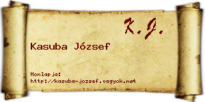 Kasuba József névjegykártya