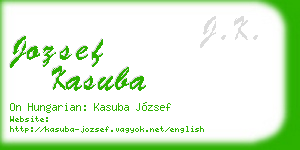 jozsef kasuba business card